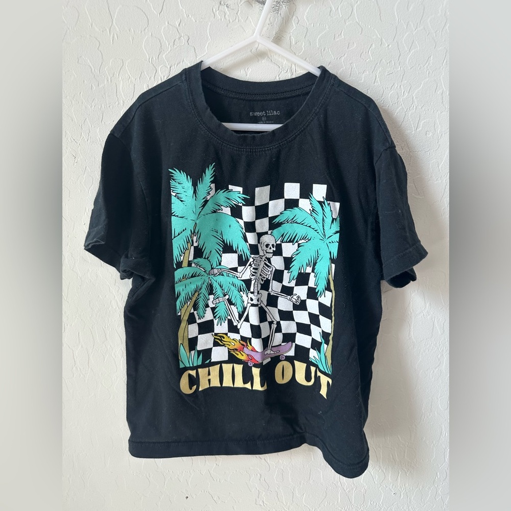 Sweet Lilac Black T-Shirt
